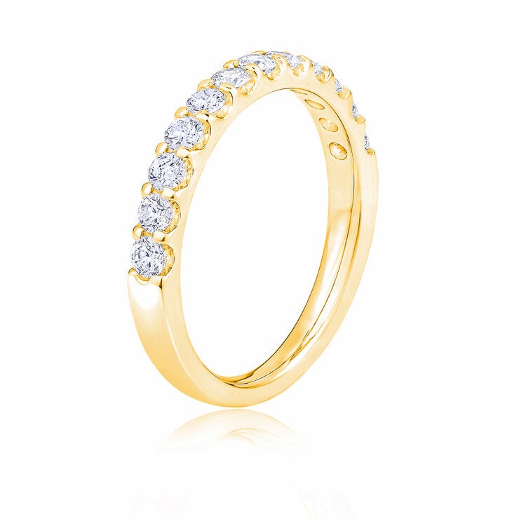 18K イエローゴールド 0.50カラット 12ストーン ハーフエターニティリング 18K イエローゴールド 0.50カラット 12ストーン ハーフエターニティリング