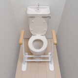 アイリスオーヤマ トイレ用サポート手すり ホワイト