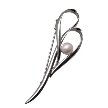 あこやパール 7.5mm シルバーブローチ