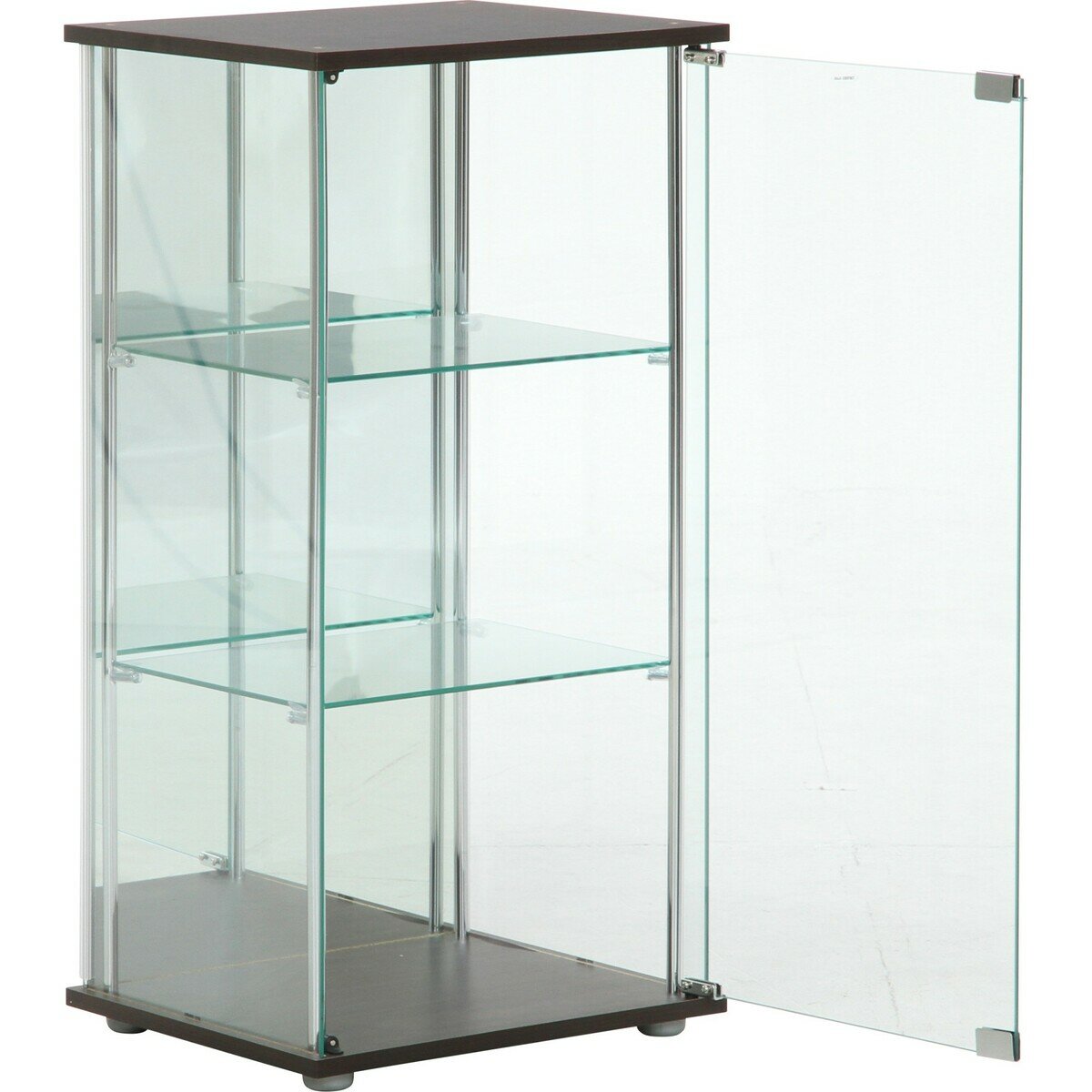 ガラスコレクションケース 3段 (背面ミラー付き)