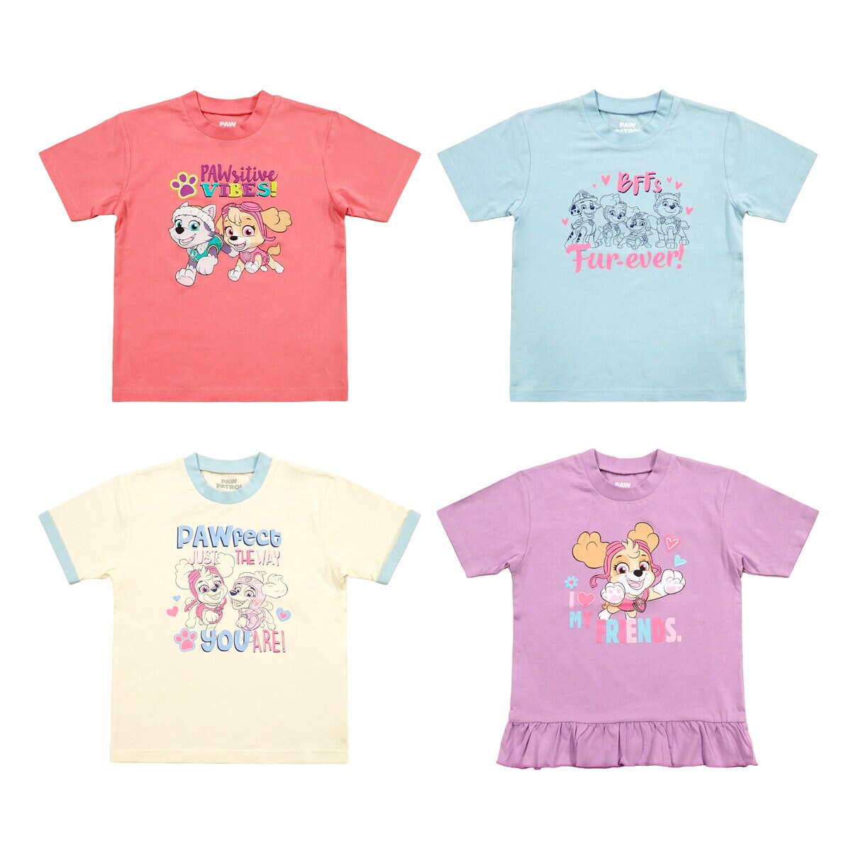 パウパトロール キッズ Tシャツ 4枚セット アソート D 95
