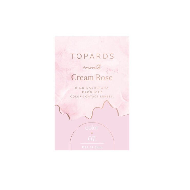 トパーズ ワンマンス クリームローズ 2枚入り 指原莉乃イメージモデルカラコン 度なし (±0.00)