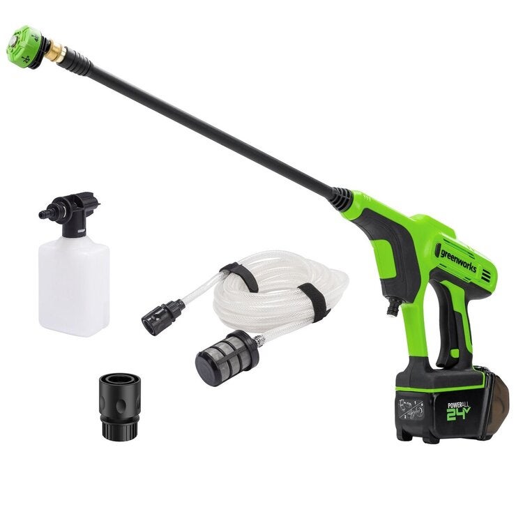 本体のみ、バッテリー別売】Greenworks 24V 600PSI ポータブル高圧洗浄