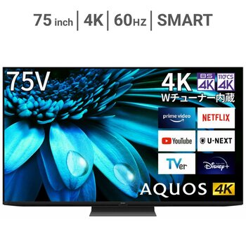 シャープ アクオス 75インチ 4K HDR液晶テレビ 4T-C75EL1 TV