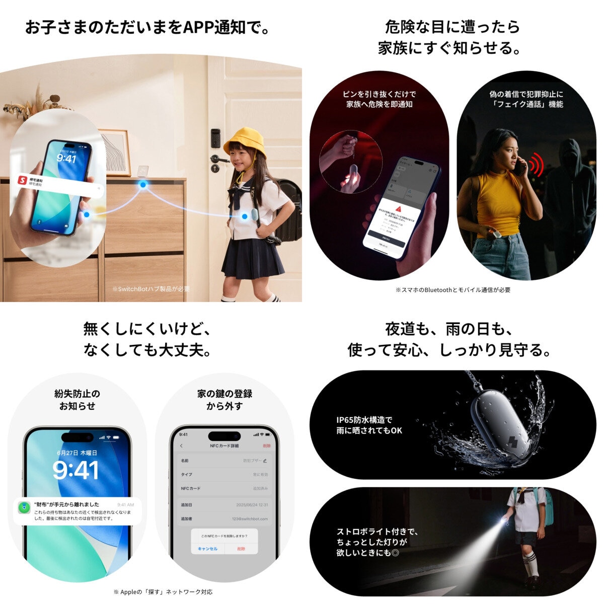 スイッチボット 防犯ブザー ２個セット ホワイト W6900000-W