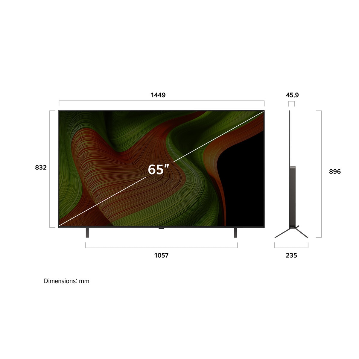 LG 65インチ 4K有機ELテレビ OLED65B5PJA
