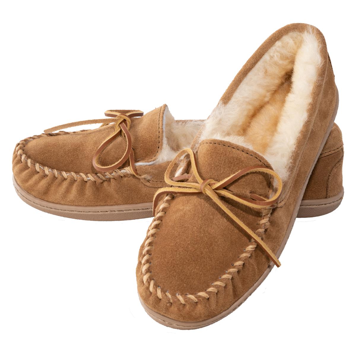 ミネトンカ レディース モカシン シープスキン ハードソール ゴールデンタン 25.0 cm