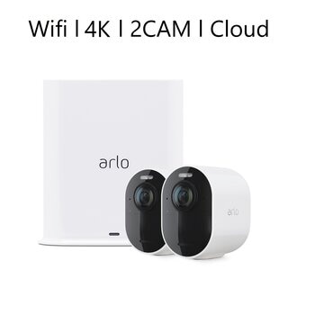 Arlo Ultra2 スポットライトワイヤレスセキュリティカメラ  2台キット  4K HDR Wi-Fi