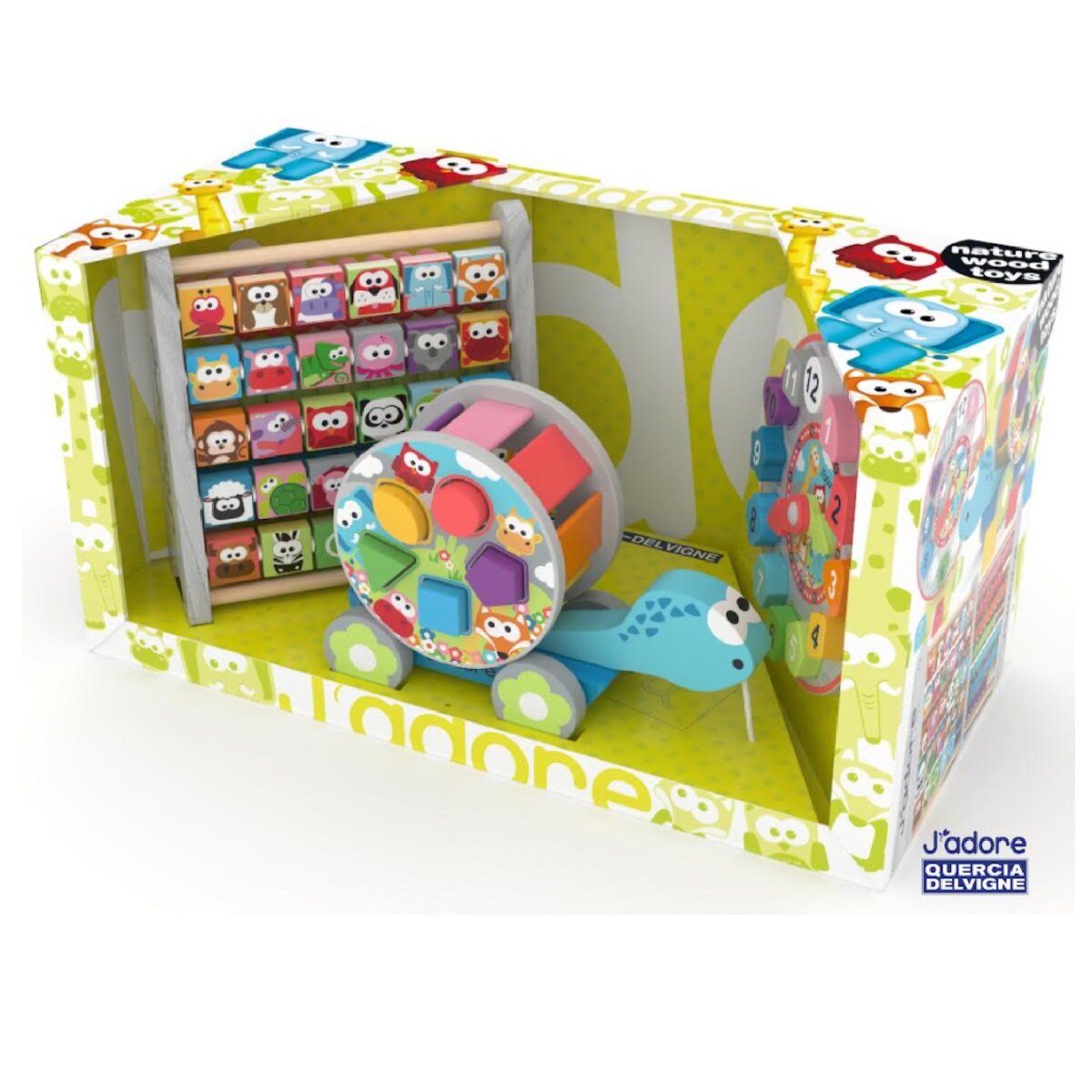 ジャドール 3-IN-1 木のおもちゃ ベビーギフトセット