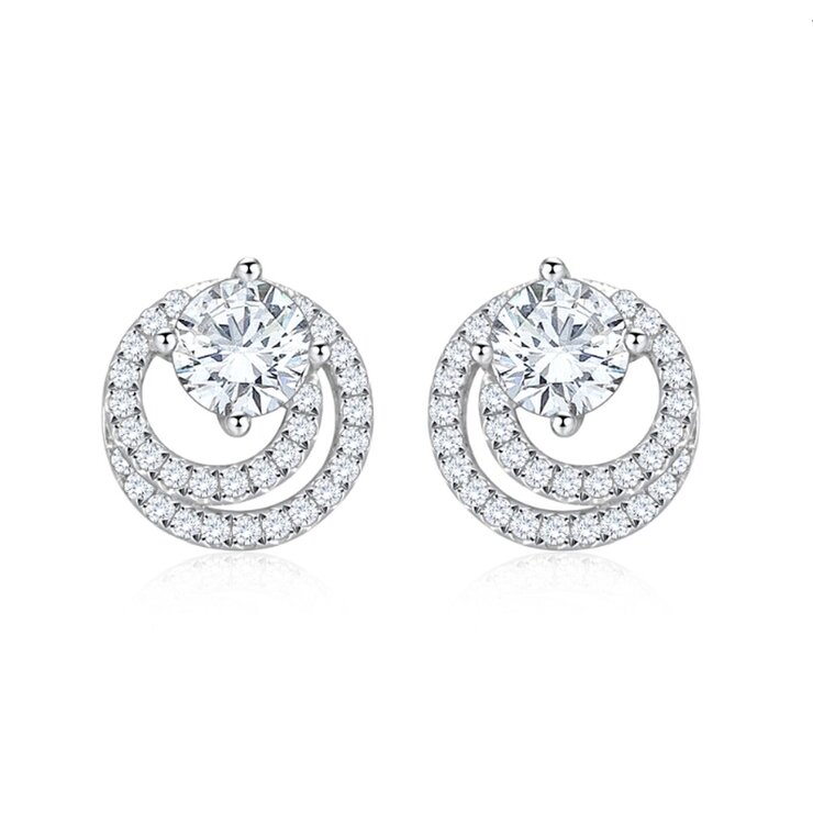 18K ホワイトゴールド 0.80カラット ダイヤモンド ピアス 18K ホワイトゴールド 0.80カラット ダイヤモンド ピアス