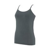 トリンプ・インターナショナル・ジャパン ブラ付き キャミソール チャコールグレー/バニラアイス M