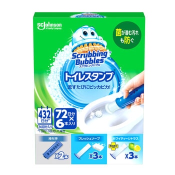 スクラビングバブル トイレスタンプ 本体２ + 付替 6個