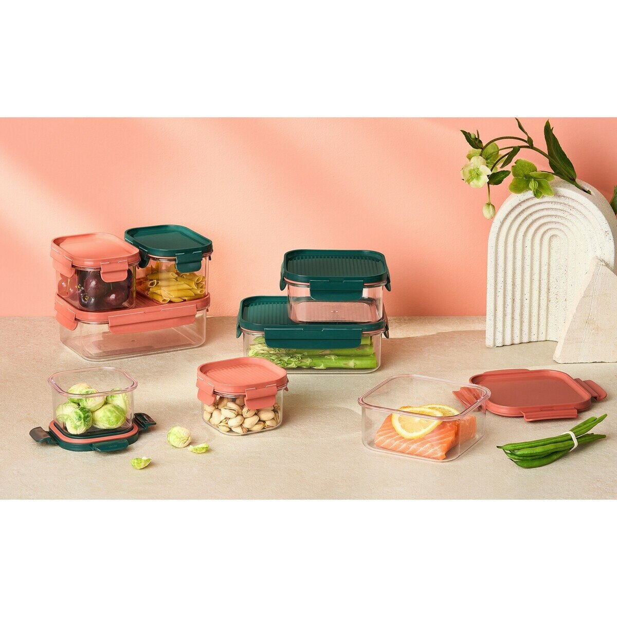 LOCKNLOCK プラスチック保存容器 8個セット