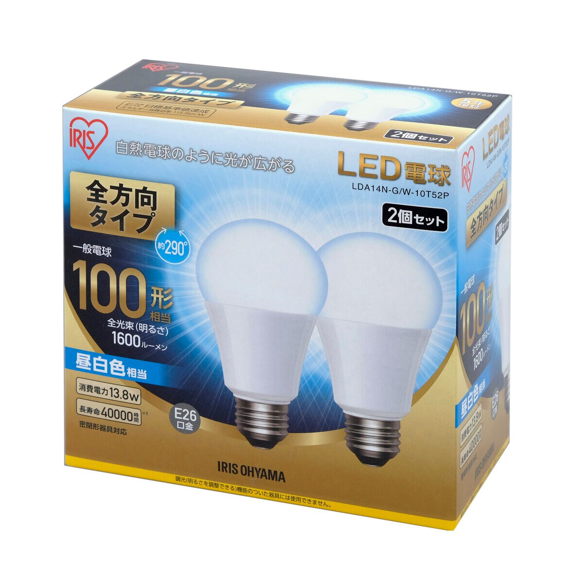 IRIS OHYAMA LED Bulb E26 100W 2pack