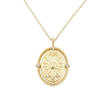 18K イエローゴールドタロットペンダント 「太陽」