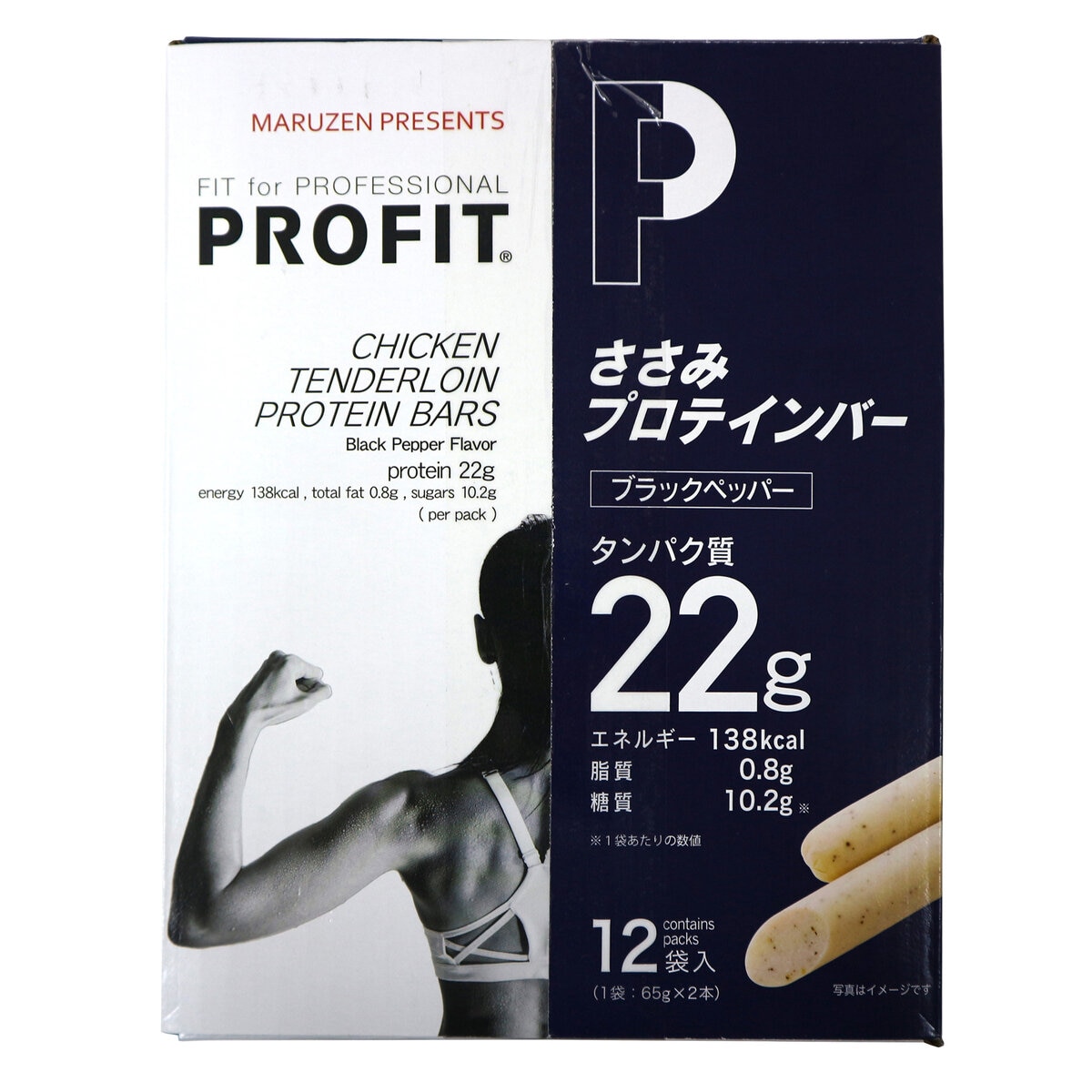 PROFIT ささみプロテインバー ブラックペッパー味 24本入り