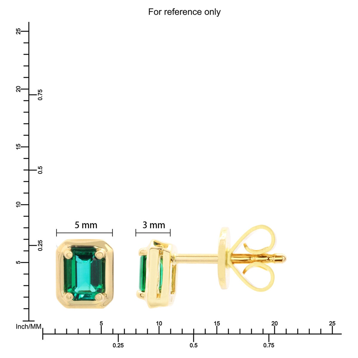 18K イエローゴールド エメラルドカット 合成エメラルド ピアス 18K イエローゴールド エメラルドカット 合成エメラルド ピアス