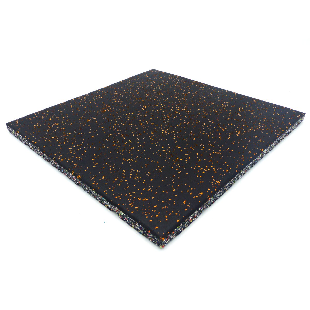 セルデス New ゴムチップマット 25ミリ厚 50cm x 50cm 8枚セット オレンジミックス(JL-03)