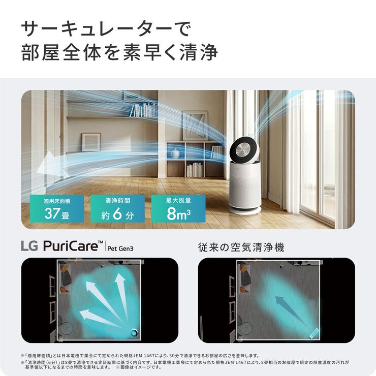 LG 空気清浄機 PuriCare™ Pet Gen3 AS657DWT2 LG 空気清浄機 PuriCare™ Pet Gen3 AS657DWT2