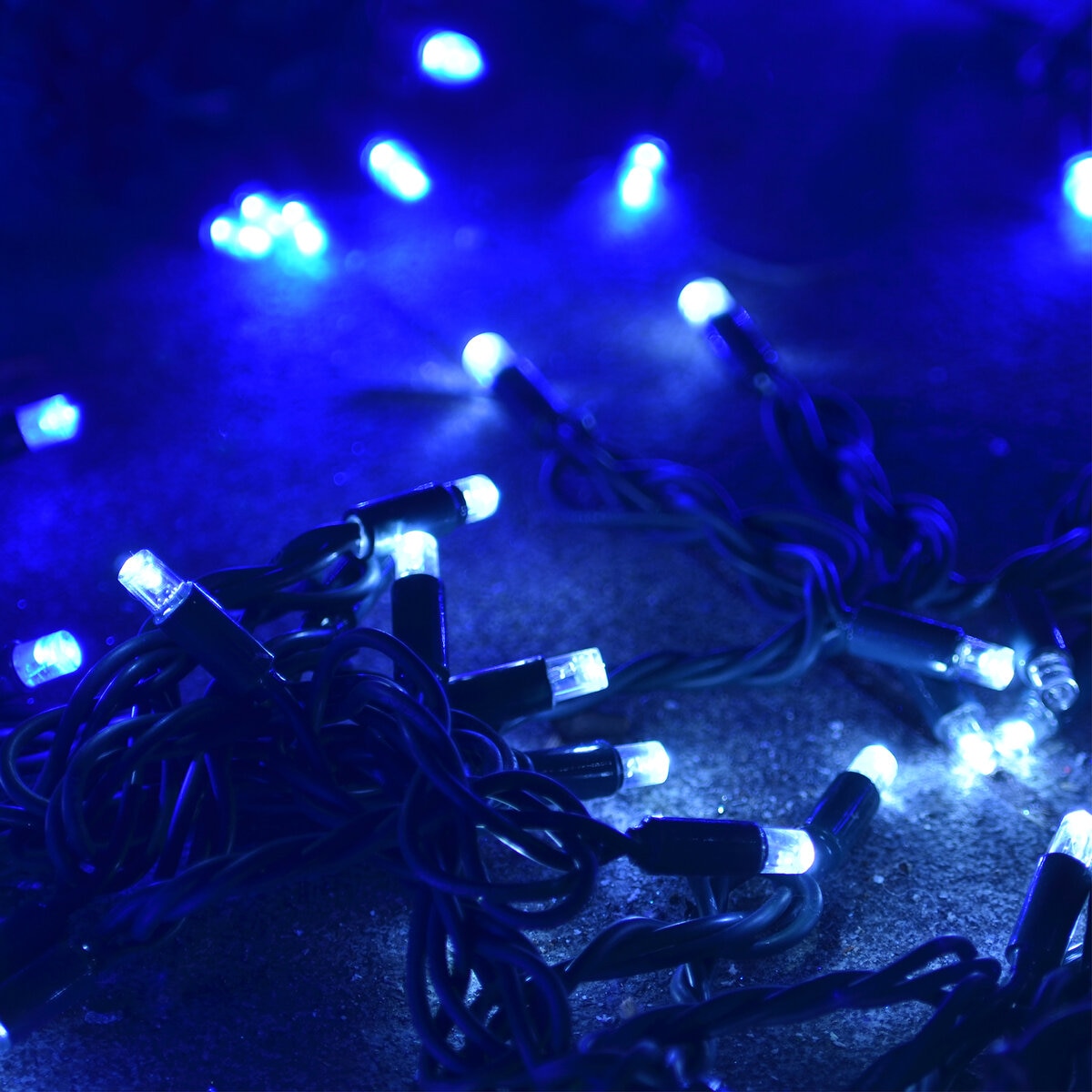 クリスマス　イルミネーション　LEDストレートライト200球　ブルー/ホワイト クリスマス イルミネーション LEDストレートライト200球 ブルー