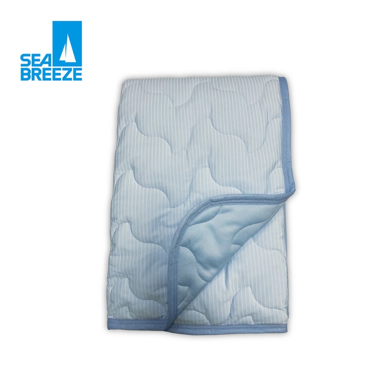 シーブリーズ 冷感敷きパッドシーツ ダブル ライトブルー