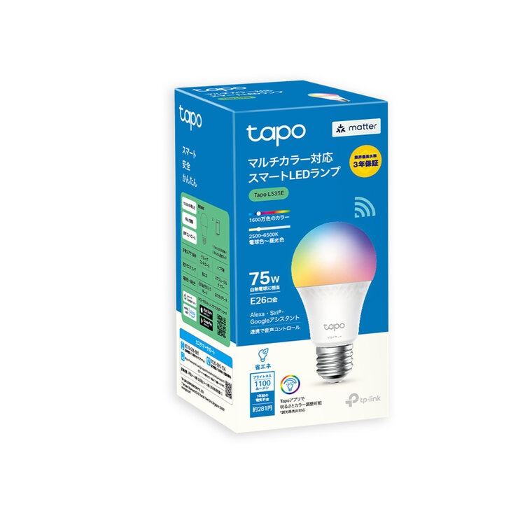 TP-Link tapo マルチカラー対応 スマートLEDランプ L535E