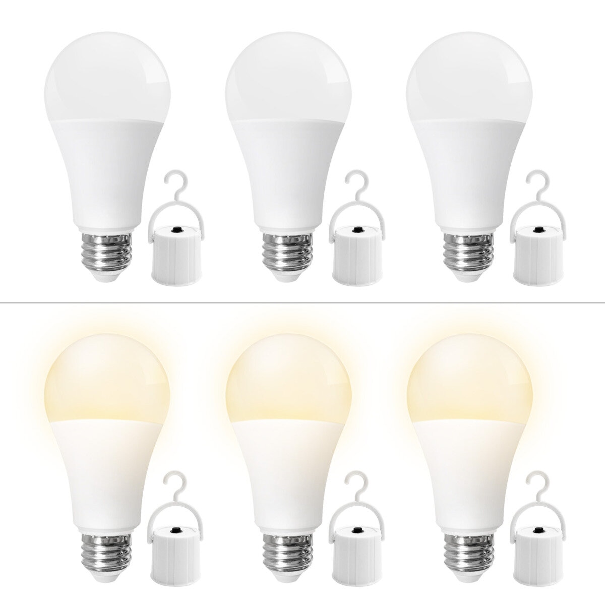 NEWGALE 防災充電式LED電球E26 60W 3個パック PJG-9WE