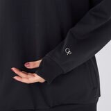オーシャンパシフィック レディース ハーフジップ スウェットシャツ ブラック M