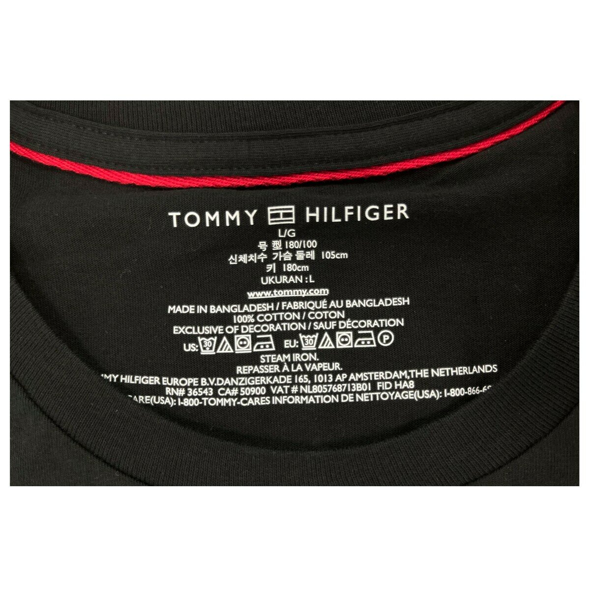 トミーヒルフィガー メンズ 半袖 Tシャツ ブラック L