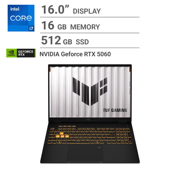 ASUS TUF GAMING 16/16.0インチ/Core i7-14650HX/メモリ 16GB/SSD 512GB/FX610JM-I7R8X2R512