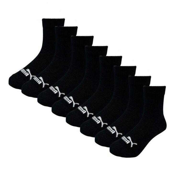 プーマ キッズ クルーソックス 8足組 ブラック 19-21cm