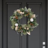 61cm クリスマスリース 2色展開 - ホワイト/ゴールド