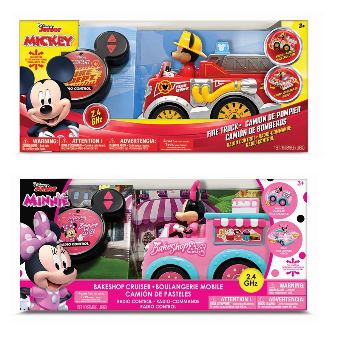 ディズニージュニア ラジコンカー ミッキーの消防車 ミニーのお菓子屋さんトラック Costco Japan