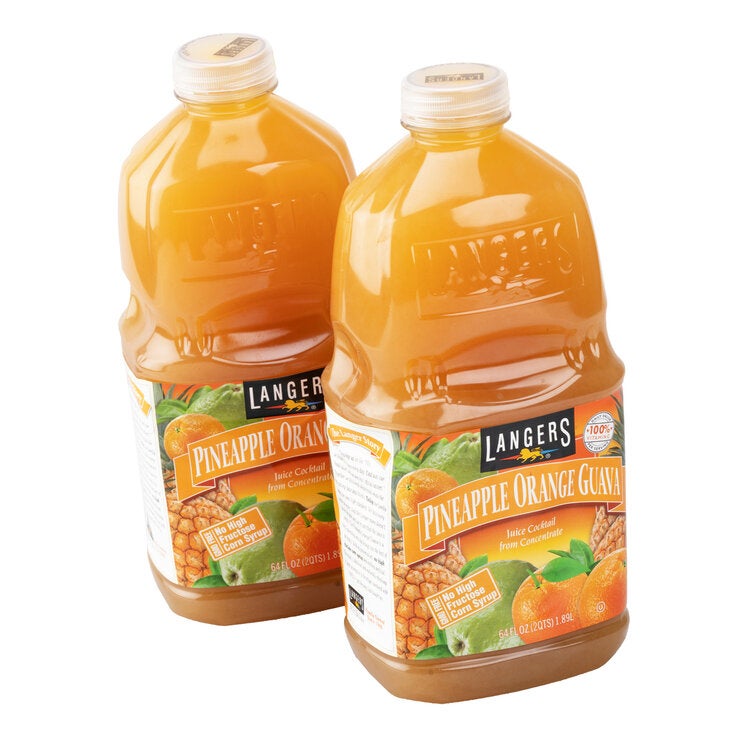 ランガース パイナップルオレンジグァバ飲料 1.89L x 2 ランガース パイナップルオレンジグァバ飲料 1.89L x 2