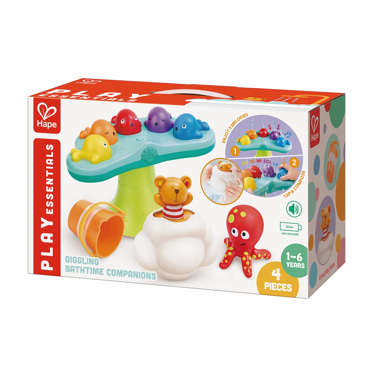 HAPE くじらたちの噴水パーティーとお風呂場セット