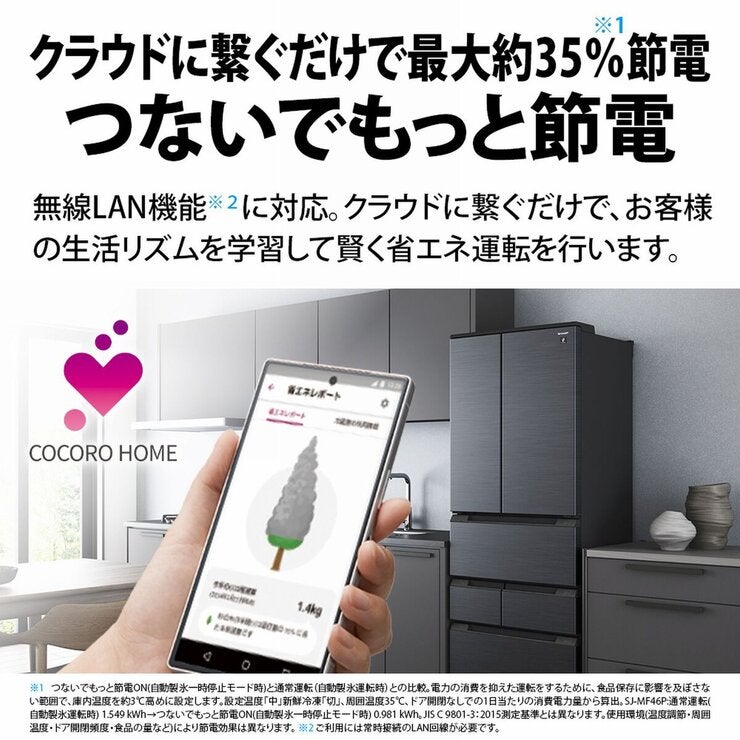 シャープ 452L 冷蔵庫 SJ-MF46P-W シャープ 452L 冷蔵庫 SJ-MF46P-W