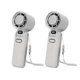 Seena 冷却プレート付 リン酸鉄バッテリー ハンディファン 2個セット グレー×グレー