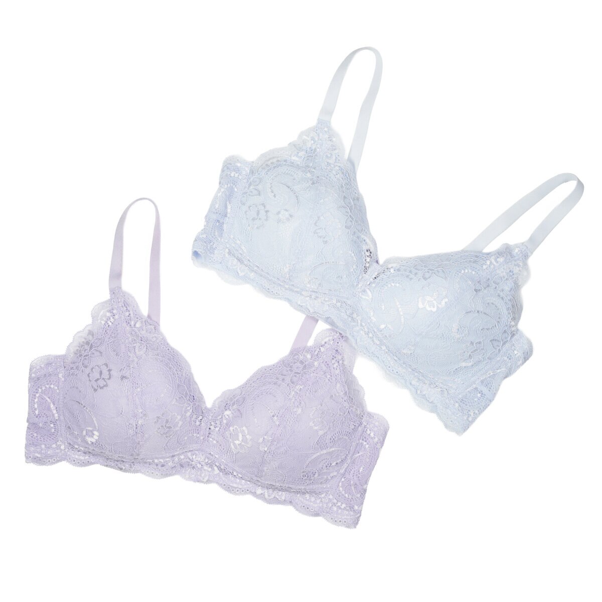 アツギ ワイヤレス レースブラ ライトパープル/スイートラベンダー L