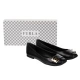 フルラ レディース フラットシューズ ブラック 25.0-25.5 cm