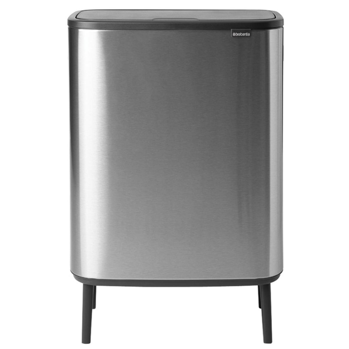 ブラバンシア BoタッチビンHi 2x30L   タッチ式ごみ箱 2分別(脚つき)  FPPマット  130649