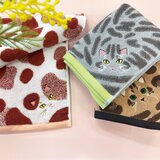 Uchinoko うちのニャンコ毛並ロングフェイスタオル 34cm x 100cm 3枚組