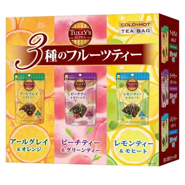 TULLY'S & TEA フルーツティー 3種アソート 72袋