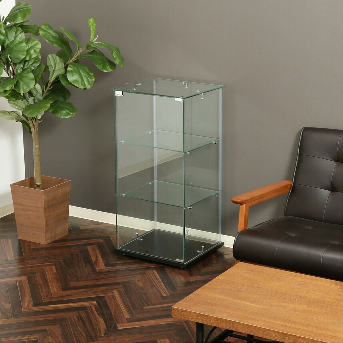 ガラスコレクションケース 3段 クリア
