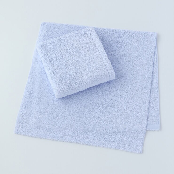 UCHINO 贅沢吸水 バスタオル 2枚組 60cm x 120cm ブルー
