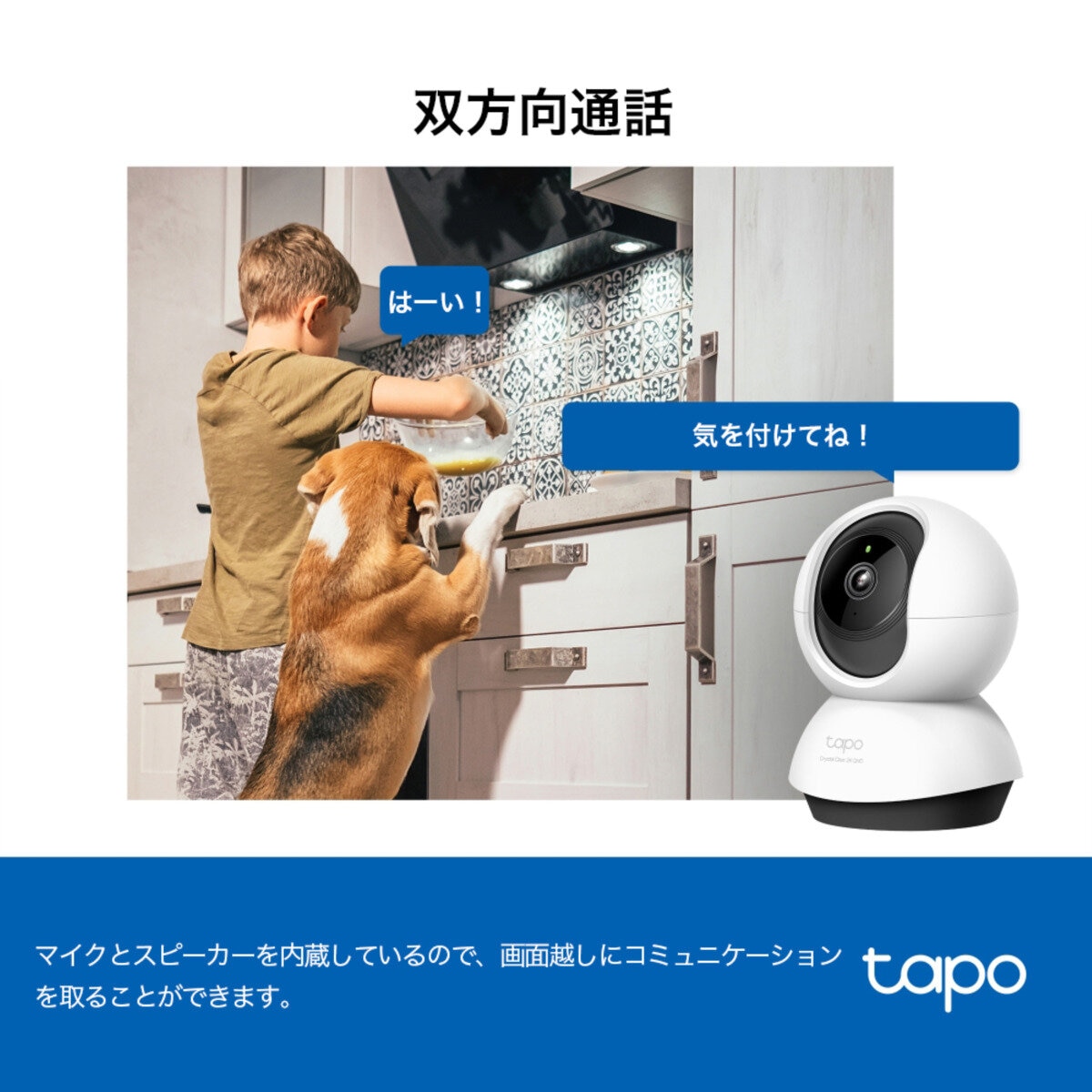 TP-Link 400万画素 2K QHD ネットワークWi-Fiカメラ 屋内カメラ 見守りカメラ ペットカメラ 夜間撮影 パンチルト メーカー保証3年