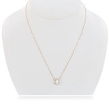 18K ローズゴールド 1.00カラット ダイヤモンドネックレス