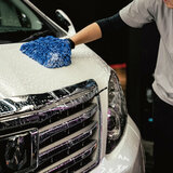 COAZ SELECTION ウォッシュミット 22cm x 16cm 柔らかく洗浄力抜群 ブルー&グレー