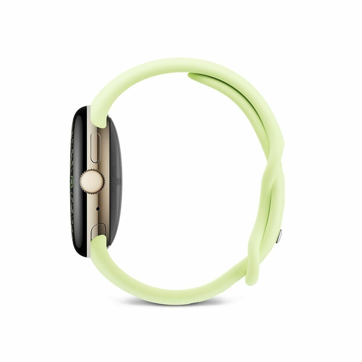 グーグル ピクセルウォッチ 4 41mm シャンパンゴールド アルミケース / レモングラス アクティブ バンド