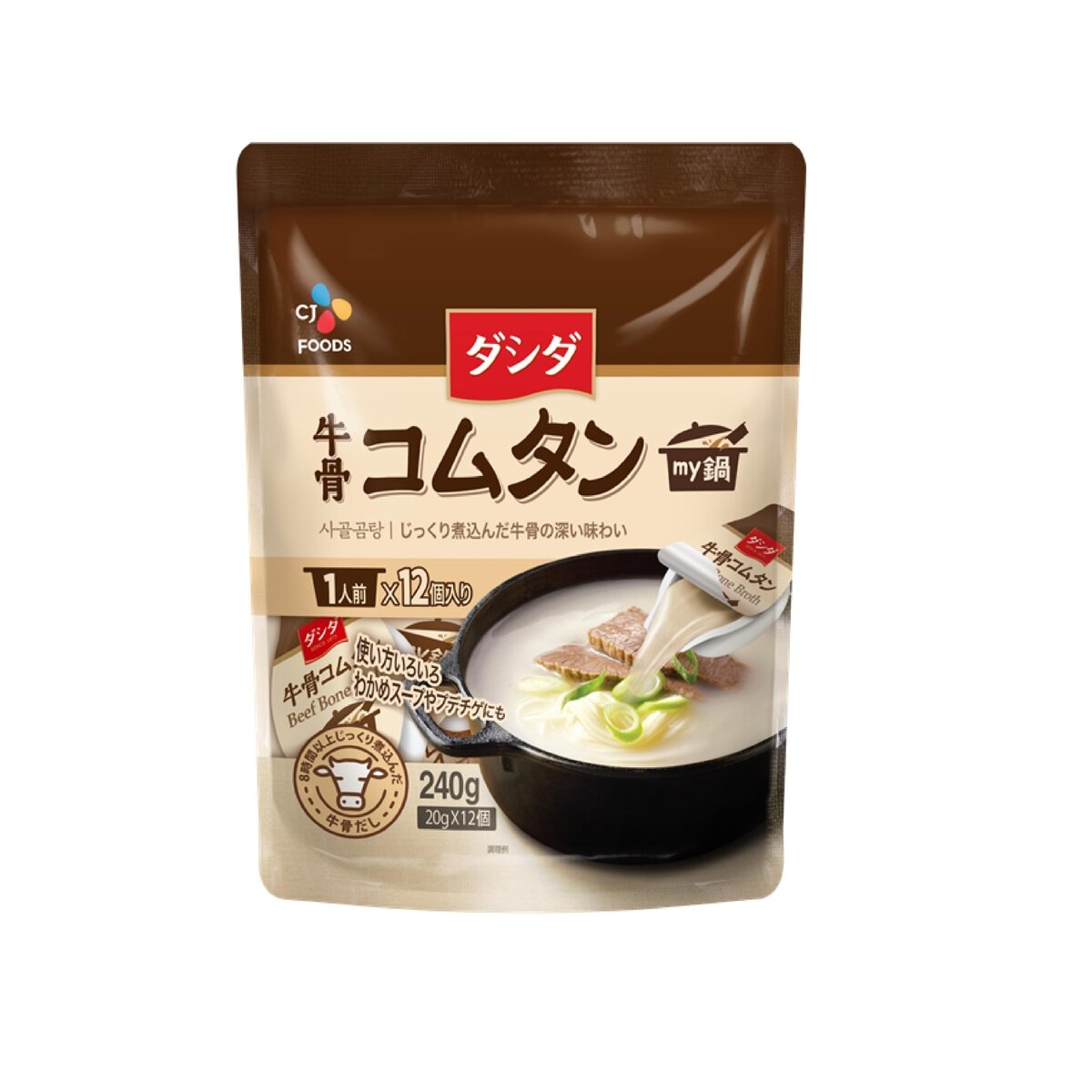 コストコ CJ 牛肉ダシダ 8箱セット コストコ 牛肉ダシのもと 8g×12本 4袋、コムタン4個 セット