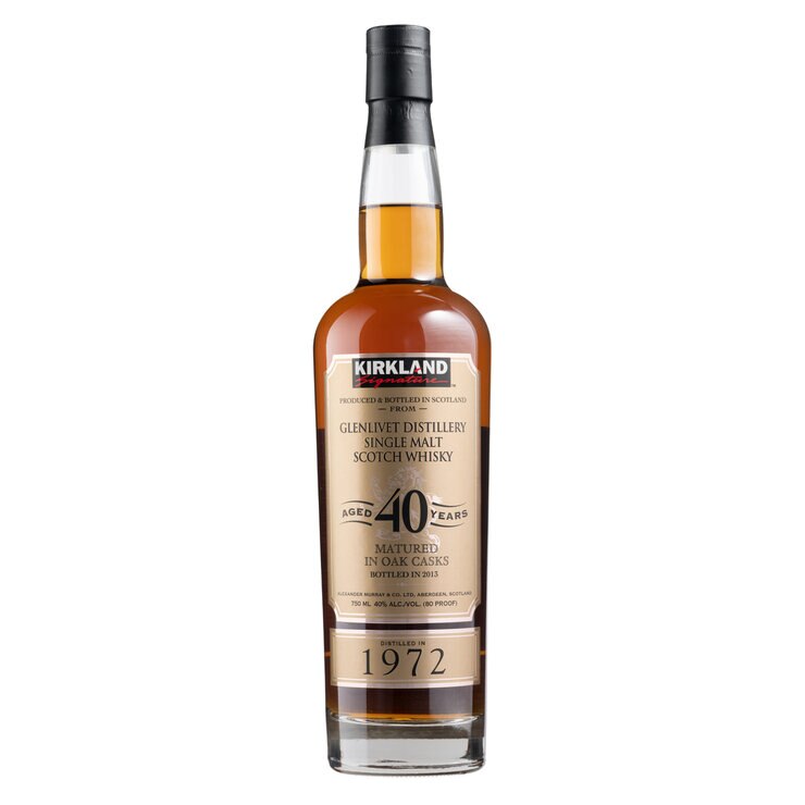 カークランド シグネチャー スコッチウイスキー グレンリベット 40年熟成 750ml カークランド シグネチャー スコッチウイスキー グレンリベット 40年熟成 750ml